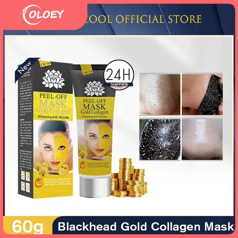 

60g Yellow Gold Collagen Facial Face Mask High Moisture Anti Aging Remove Wrinkle Go Blackhead Acne Korean Facial Mask