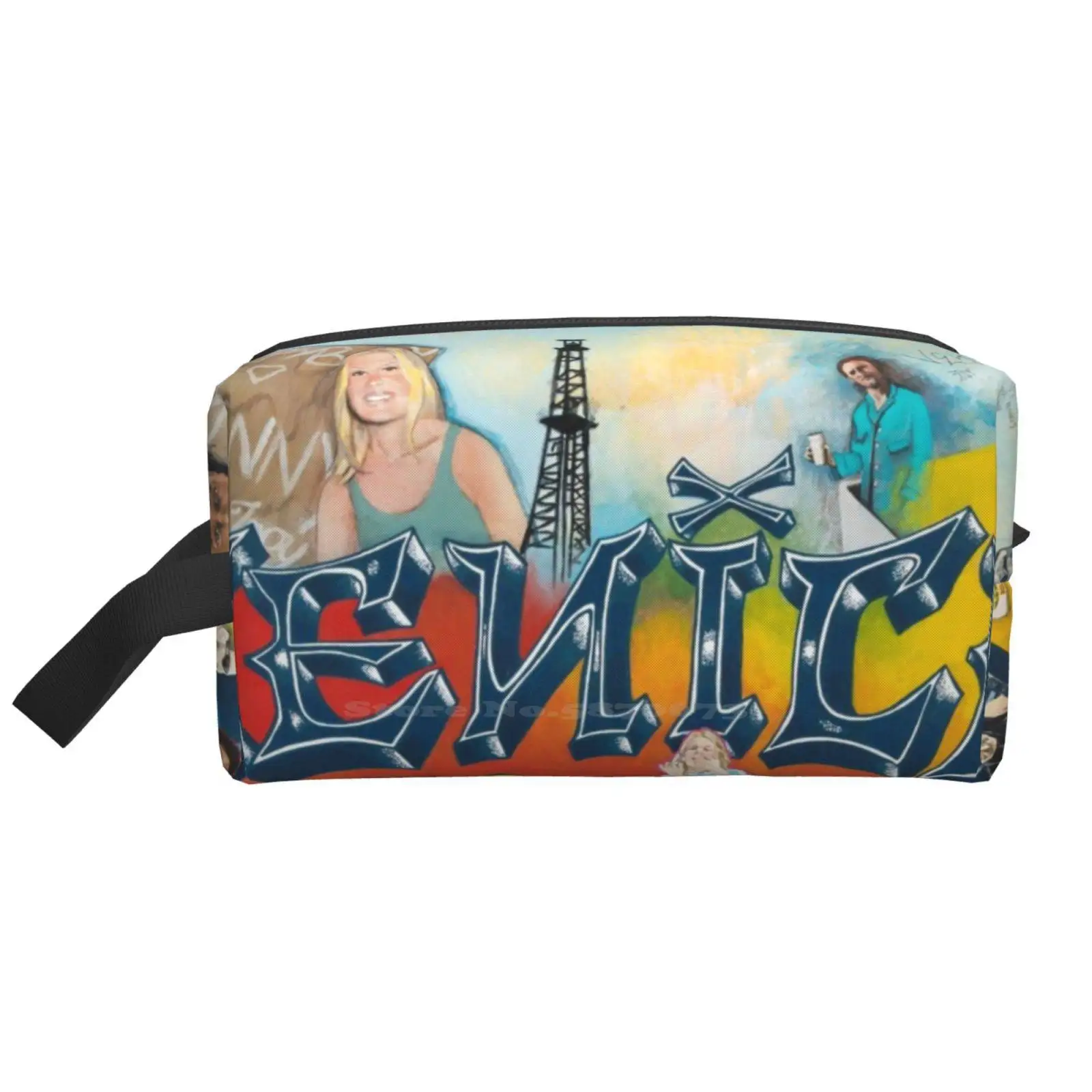 

West Of Lincoln Bathroom Storge Bag Sport Travel Bags Large Size Venice Venice Beach California Los Angeles Original Art