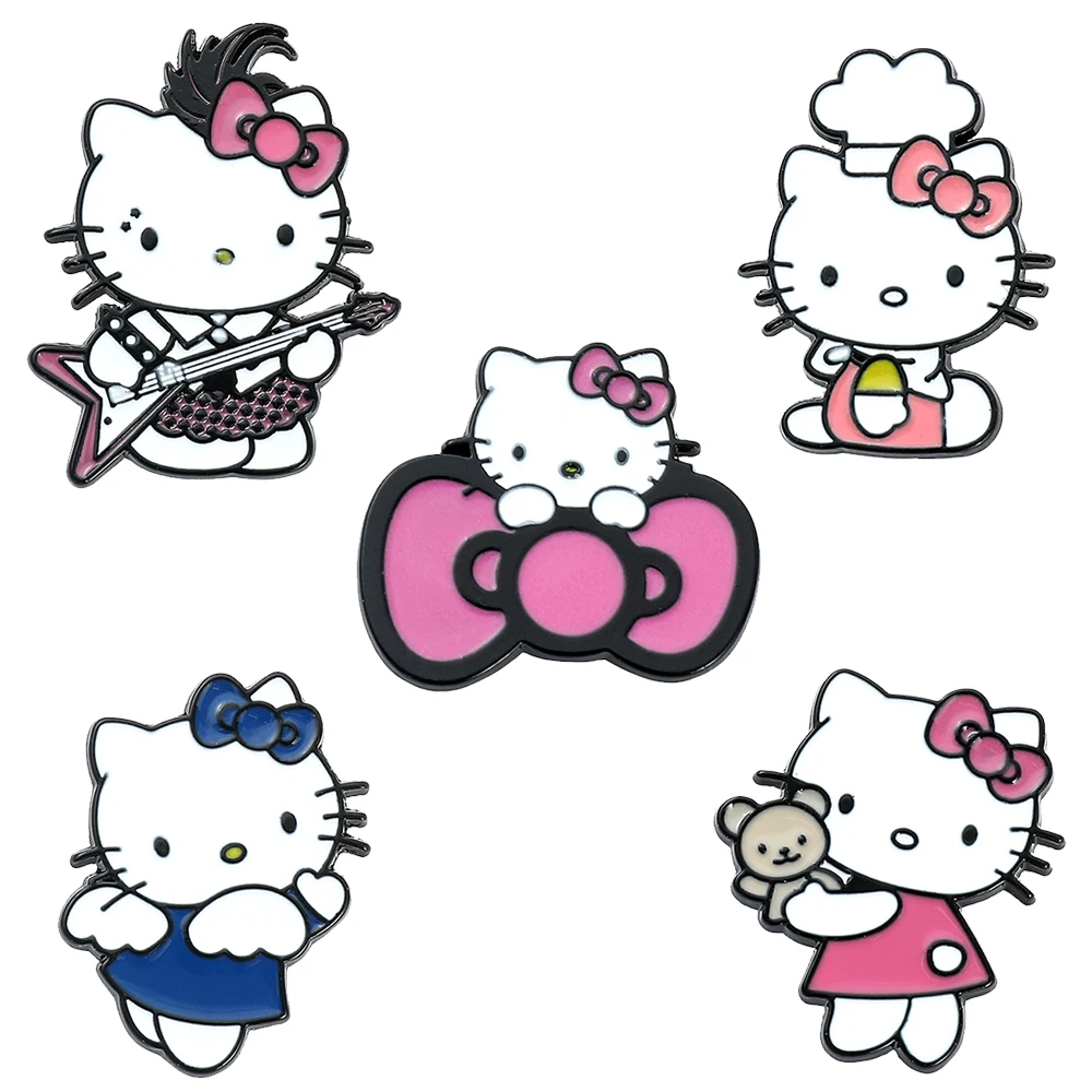 

Женская эмалированная брошь Hello Kitty, в виде мультяшного кота