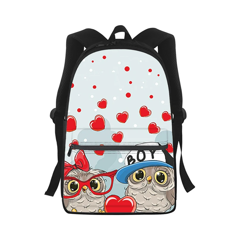 Cartoon animal owls Men Women Backpack 3D Print Fashion Student School Bag Laptop Backpack Kids Travel Shoulder Bag