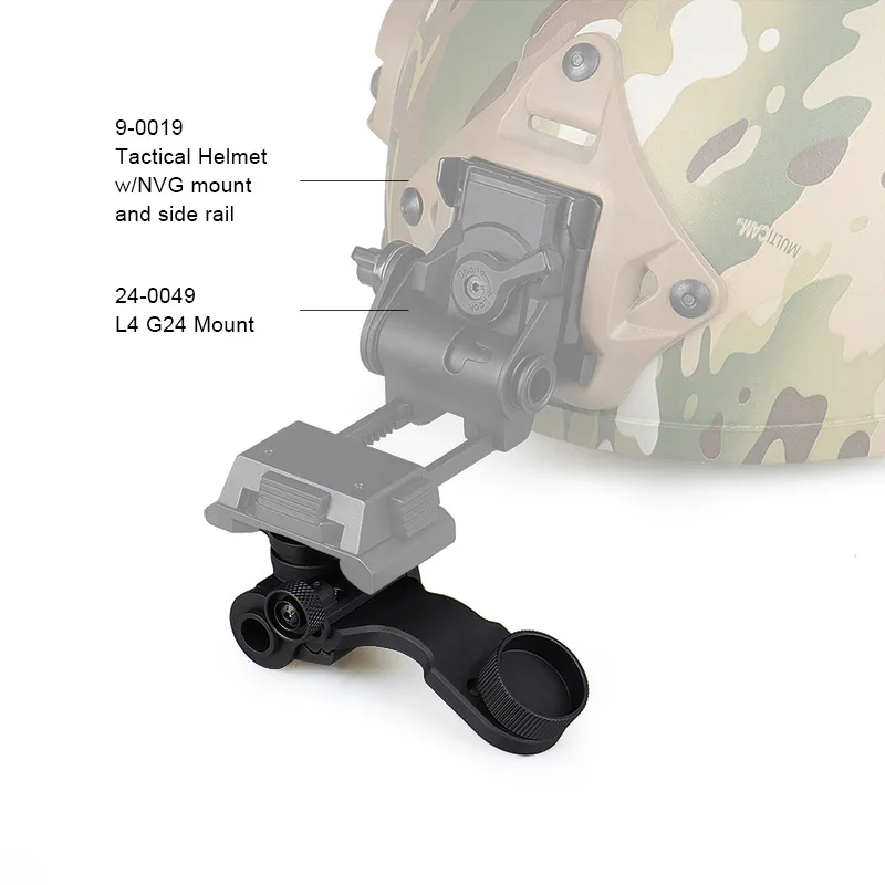 Металлическое крепление J Arm NVG ночного видения «ласточкин хвост» для крепления на шлем ANPVS-14 J-Arm (art.: 3920d3a67e445) - 3920d3a67e445