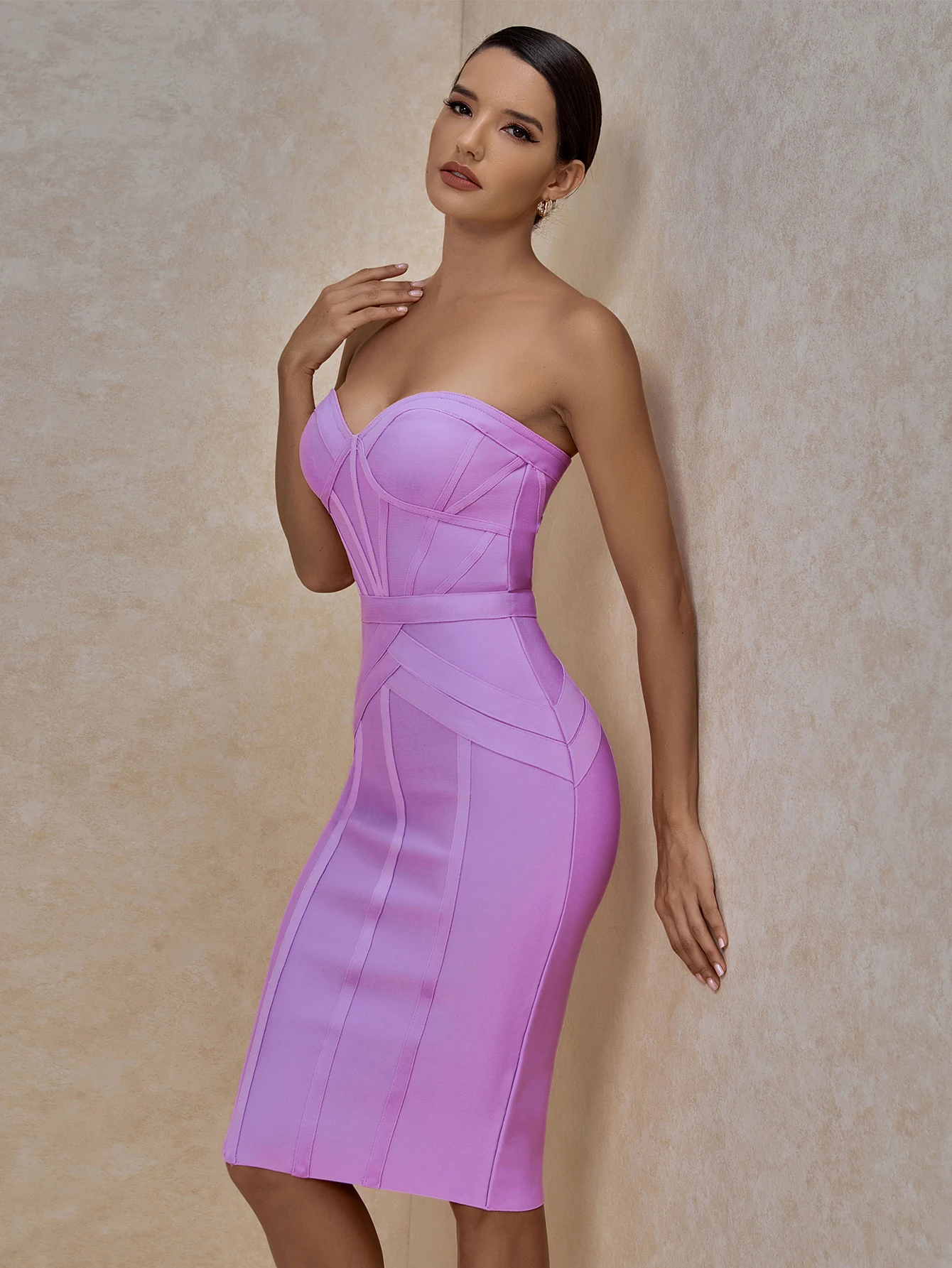 Бандажное платье женское вечернее облегающее элегантное Сексуальное Клубное на