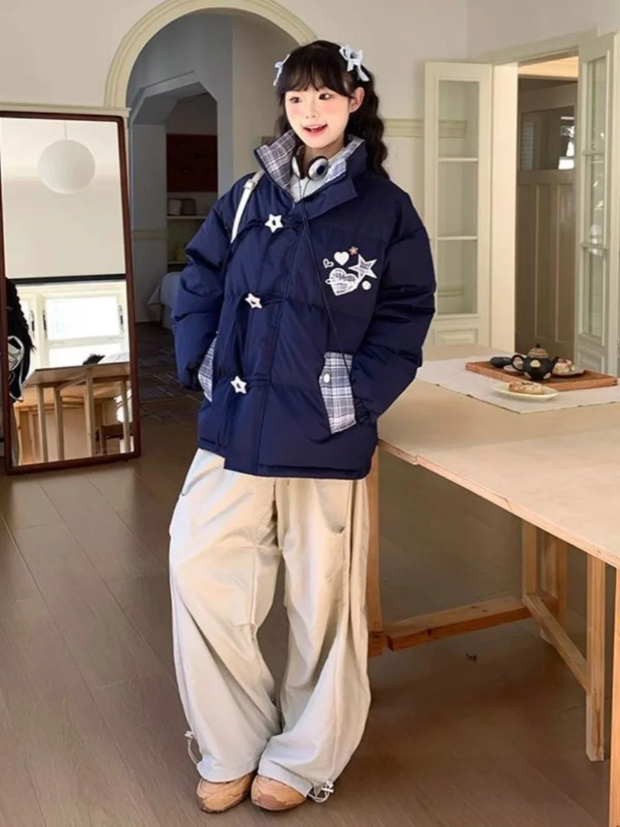 Женское пальто с хлопковой подкладкой в стиле пэчворк американского дизайна