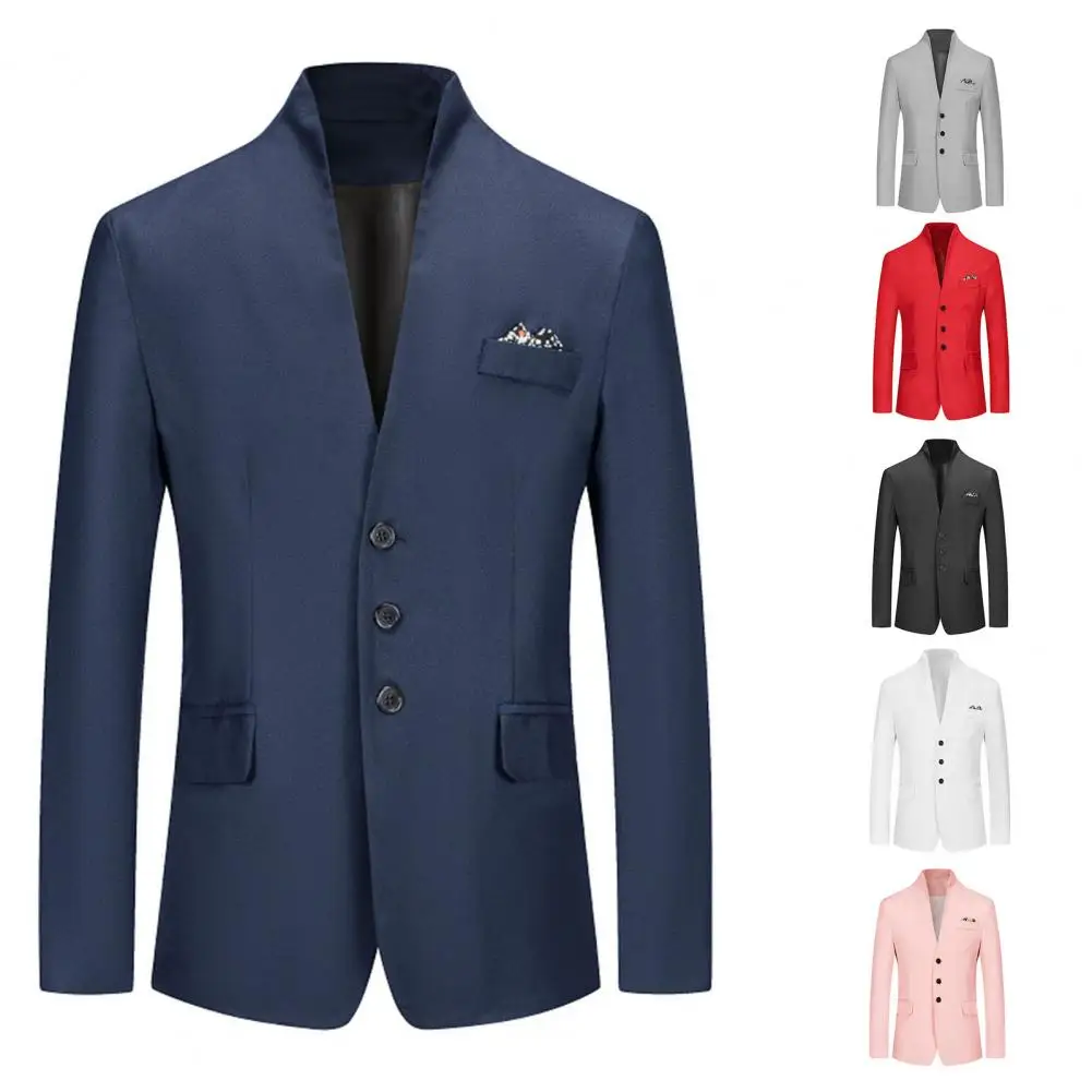 

Single Breasted Temperament Slim Fit Pockets Suit Jacket for Dating