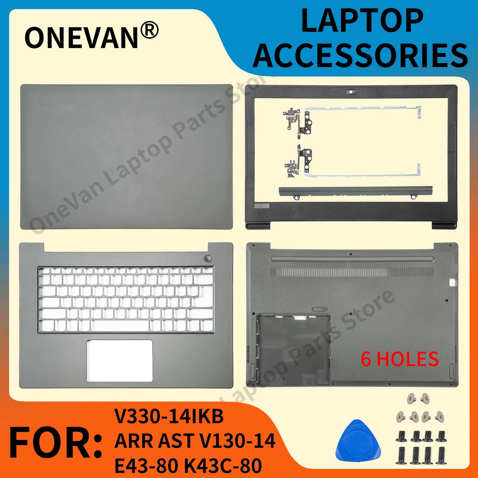 Новый чехол для Lenovo V330-14IKB ARR AST V130-14 E43-80 K43C-80 задняя крышка ЖК-дисплея