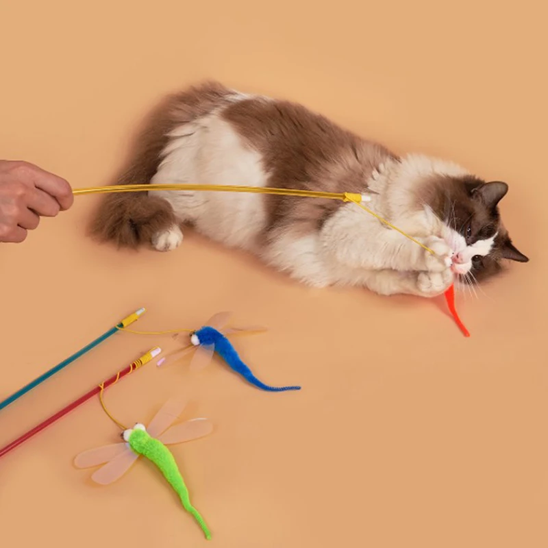 1 шт. игрушка для кошек стрекоза