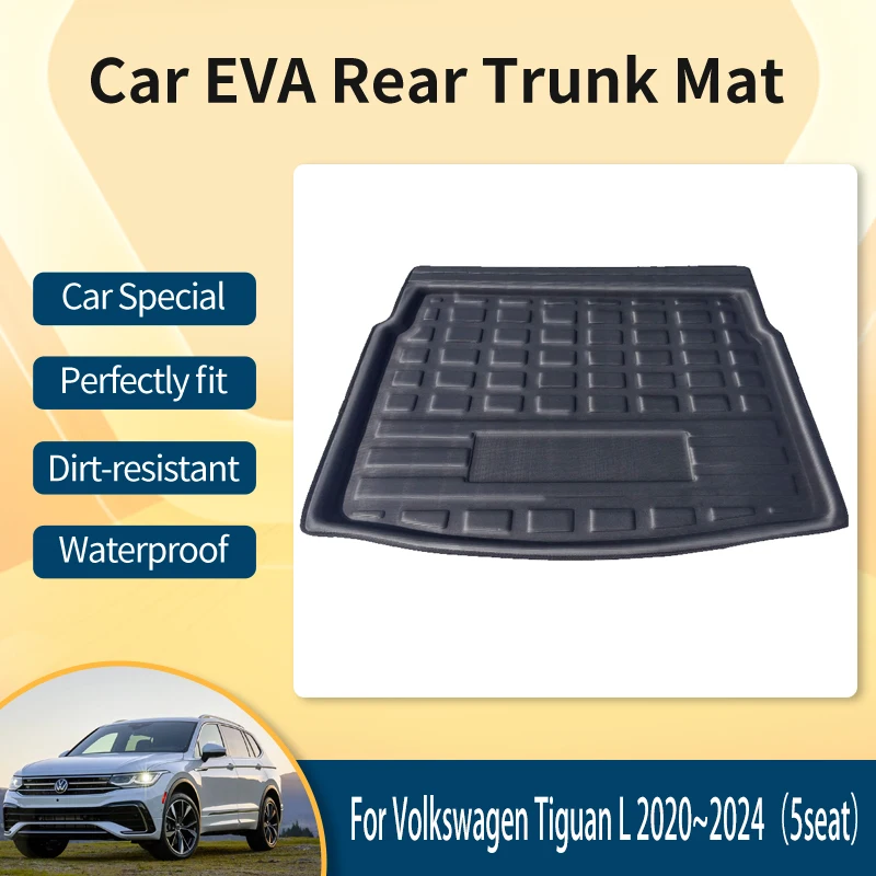 

Car Rear Trunk Mats For Volkswagen VW Tiguan L MK2 2020~2024 Anti-dirty Tray Carpets Trunk Storage Pad Tappetini Car Accessories