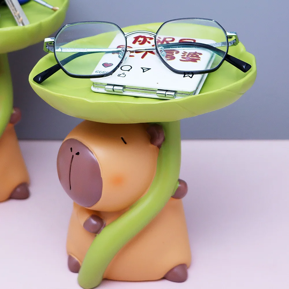 Поднос для листьев из смолы рыба-пуховик настольный поднос хранения милый