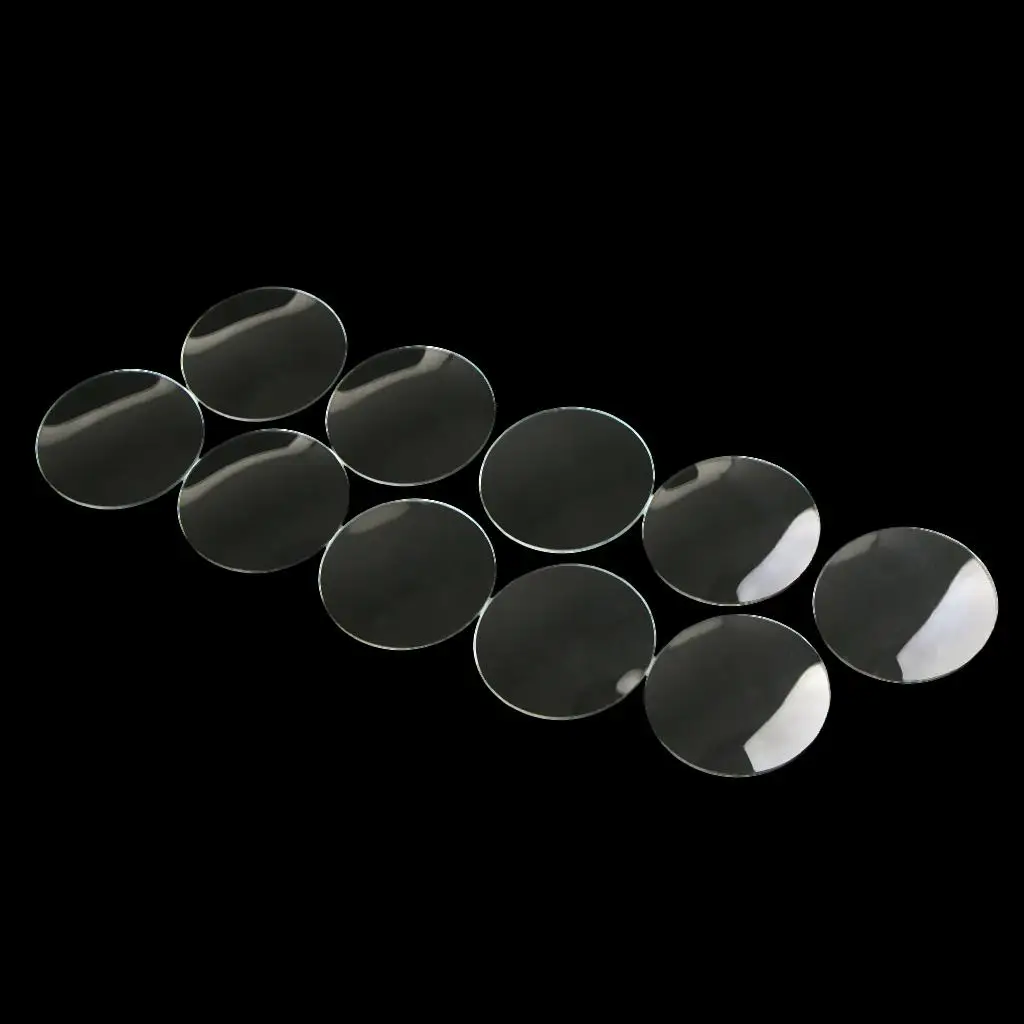10pc 28/29/30/31/32/33mm Dia Double Convex Lens Watch Glass Replacement Part