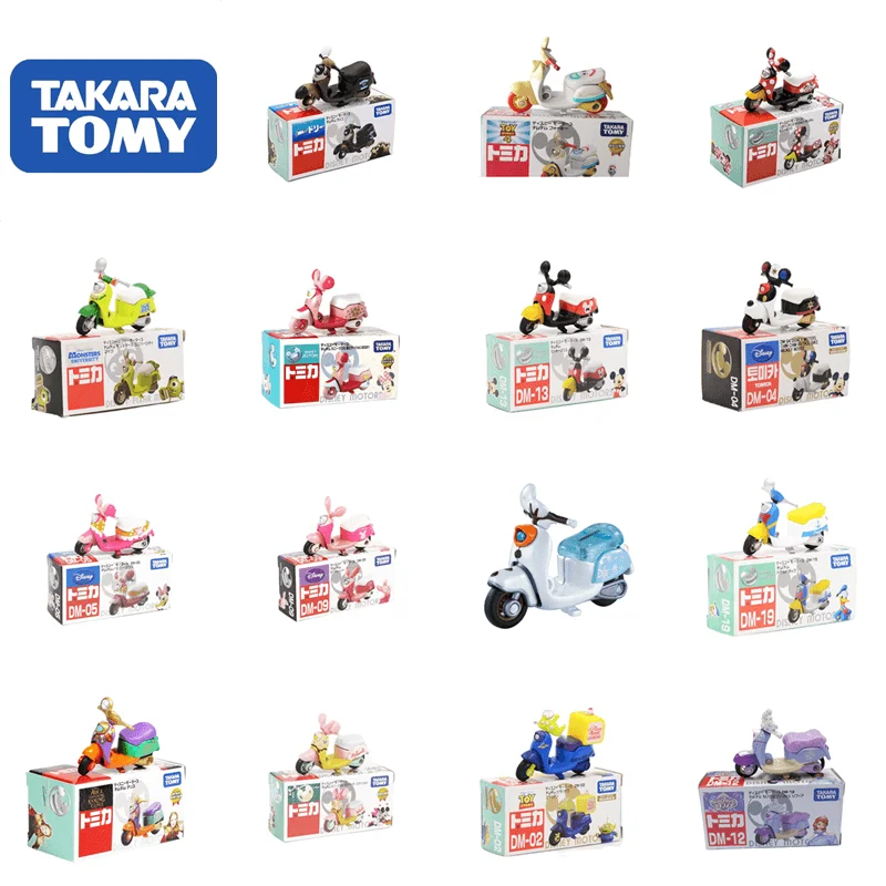 Купи Takara Tomy Anime Figure Model Collectible Toys Motorcycle Decoration Goods Alice Donald Mickey Minnie Sofia Children's Gifts за 293 рублей в магазине AliExpress