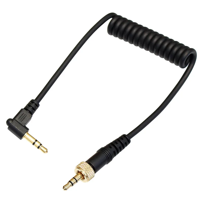 TRS to TRS 3.5mm Spring Coiled Microphone Audio Cable with Buckle Connected to SLR Camera For SONY UWP-D11/UWP-D21, D12, V1, P03