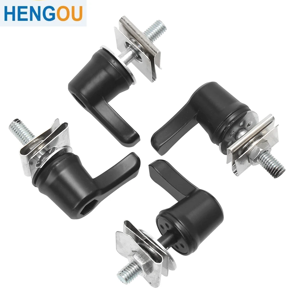 

4 Pcs Motorcycle Black Saddlebag Lever Lock Bolts & Nuts Kit Mounting Set For Harley Touring Dyna CVO Road Glide Breakout Deluxe