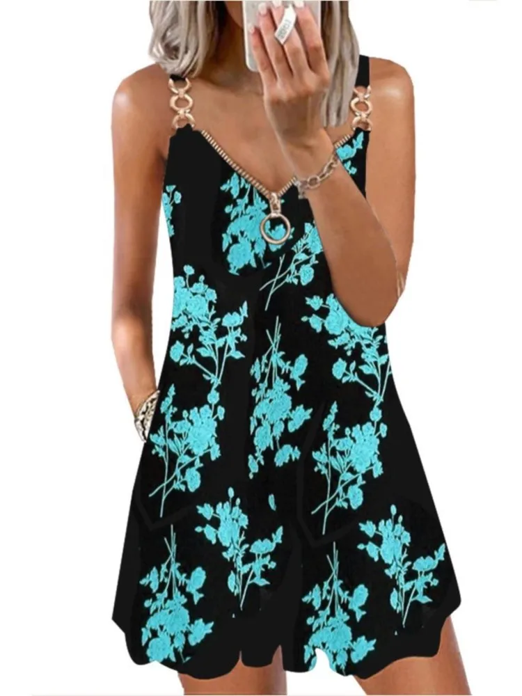 Новое летнее мини-платье с принтом спагетти для женщин модное сексуальное платье