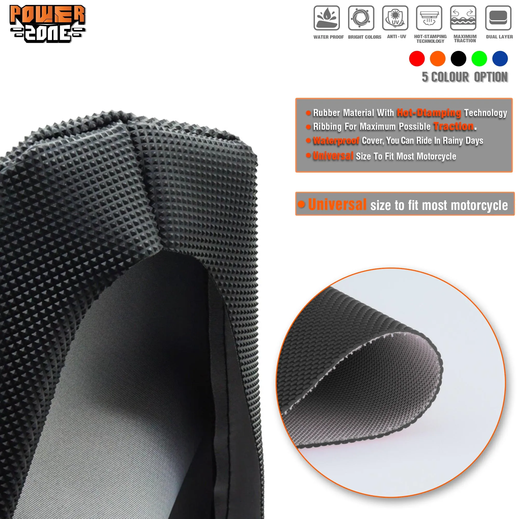 Чехол на сиденье мотоцикла POWERZONE с нескользящим захватом мягкий чехол 3D KXF CRF YZF WR TC