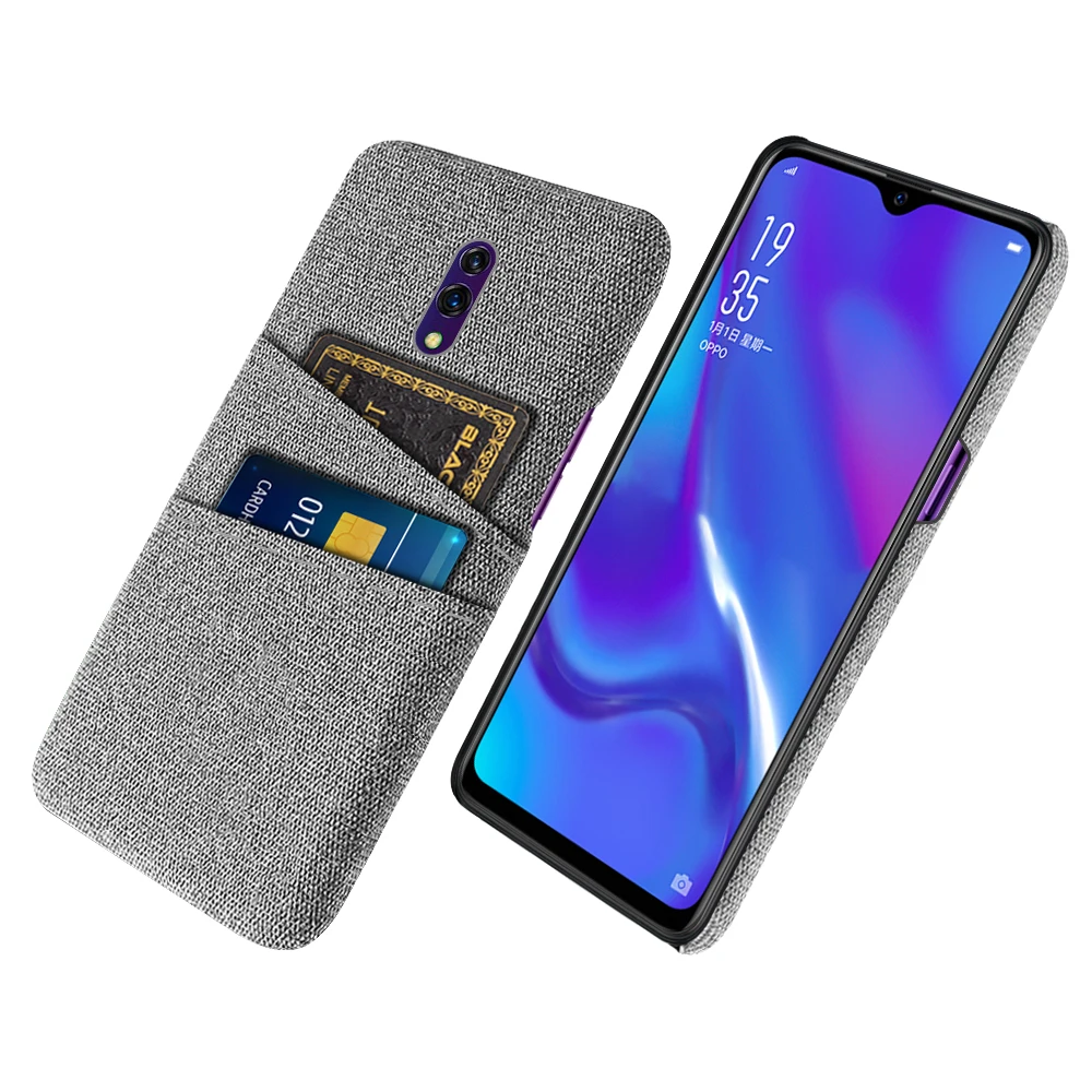 

Cloth Case For OPPO Realme X Case Luxury Fabric Dual Card Phone Cover For OPPO Realme X RMX1901 Oppo K3 CPH1955 Coque RealmeX