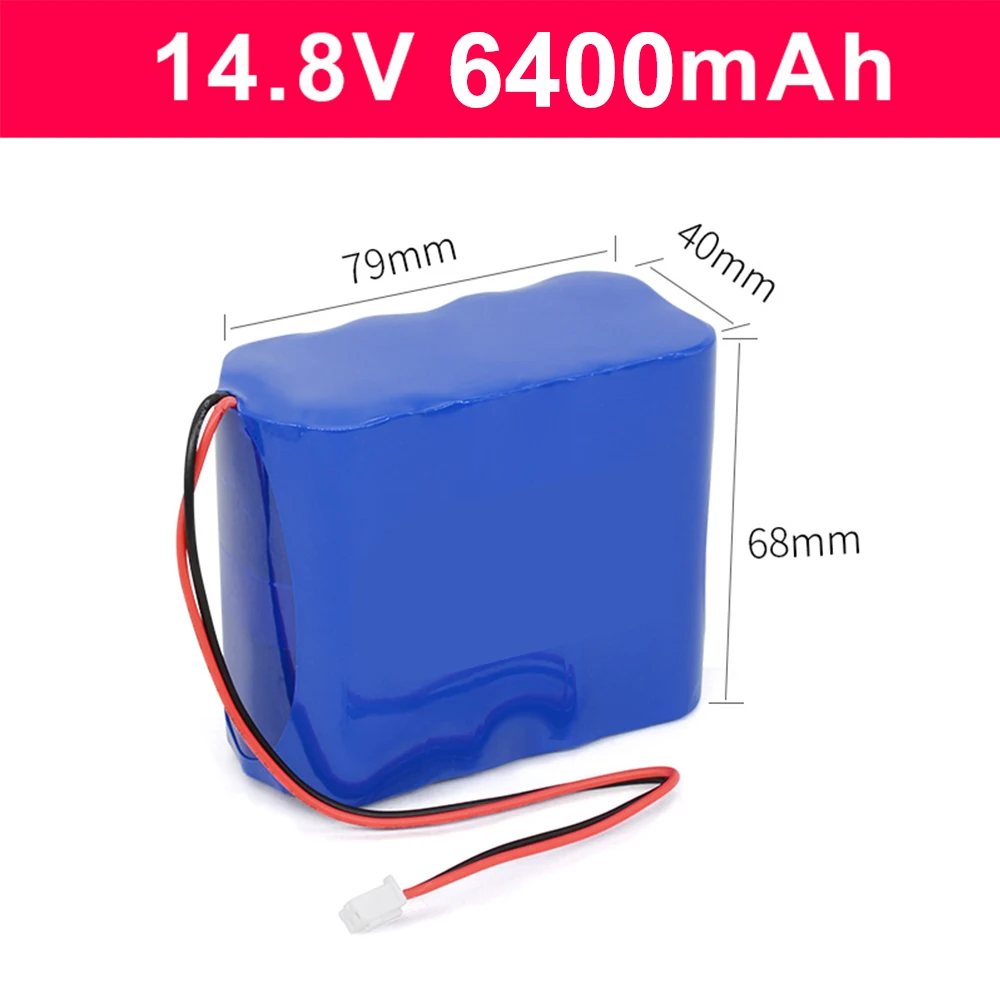NEW Portable Super 14.8V 3200mah Battery Rechargeable Lithium Ion Pack Capacity DC 18v 6.4Ah CCTV Cam Monitor+BMS |