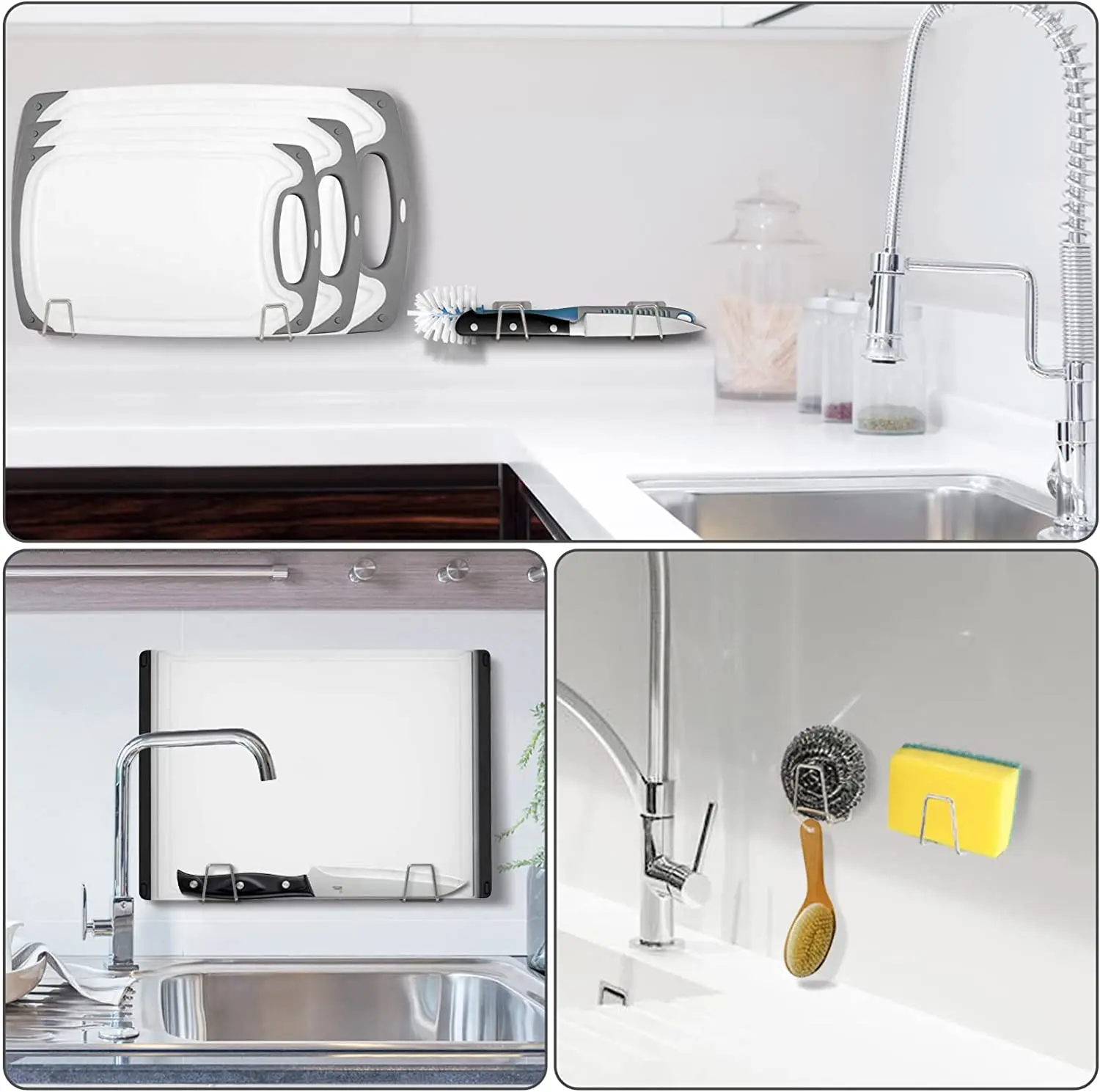 

Губчатый держатель для кухонной раковины 2 упаковки, не ржавеет Slivery 304 материал из нержавеющей стали, объем 2,5 фунтов