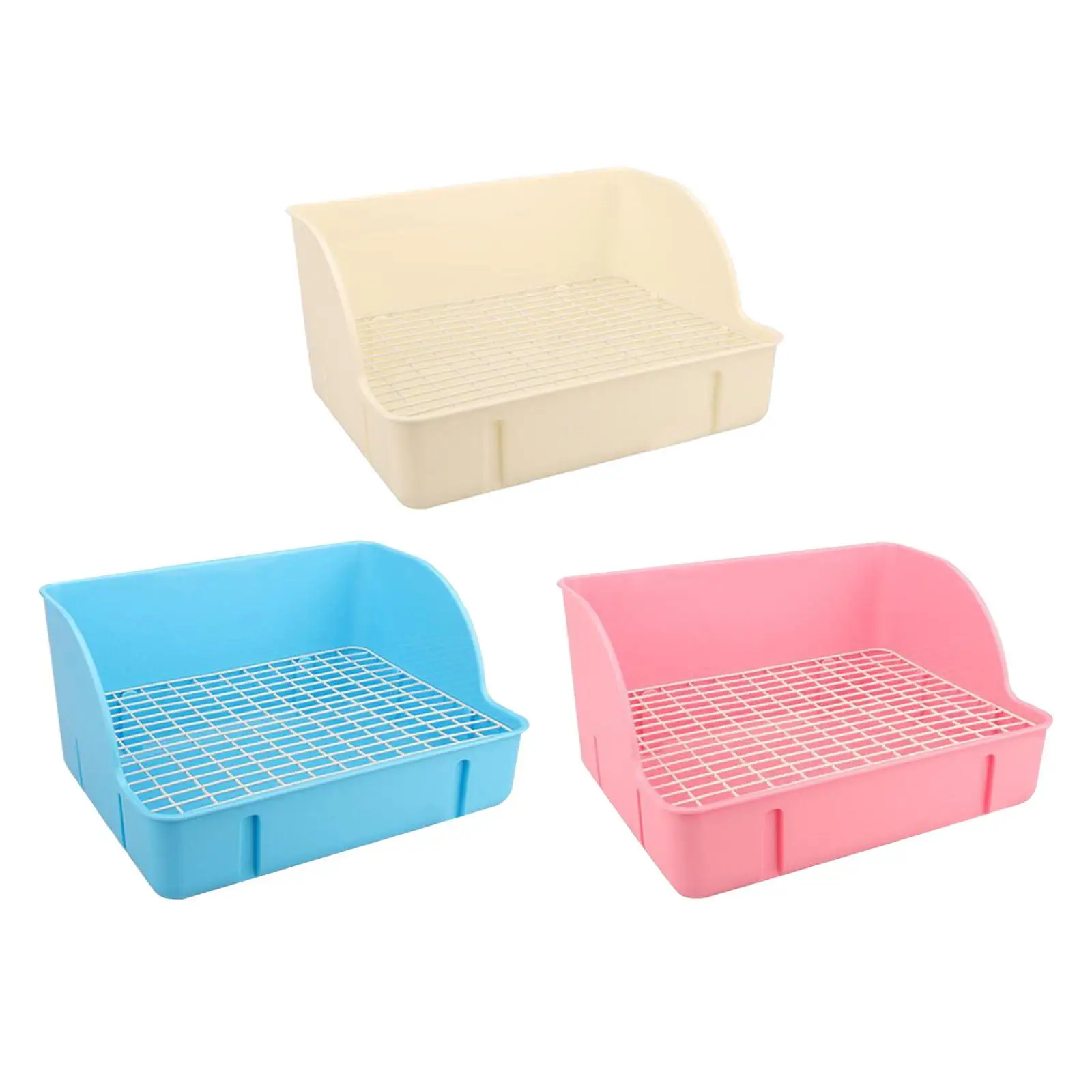 

Rabbit Litter Box for Cage Bedpan Pee Pan Tray Cage Toilet Bedding Box for Small Animals Chinchillas Rats Guinea Pigs Ferrets