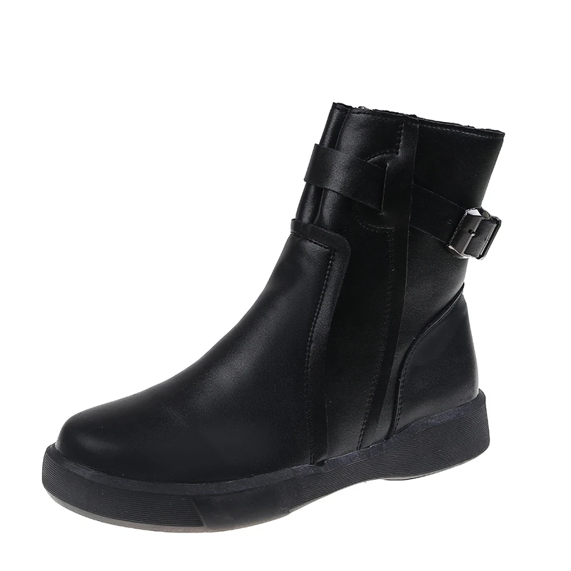 2022 new flat bottom  boots wild fashion casual black slim small single boots platform boots womem shoes women boots