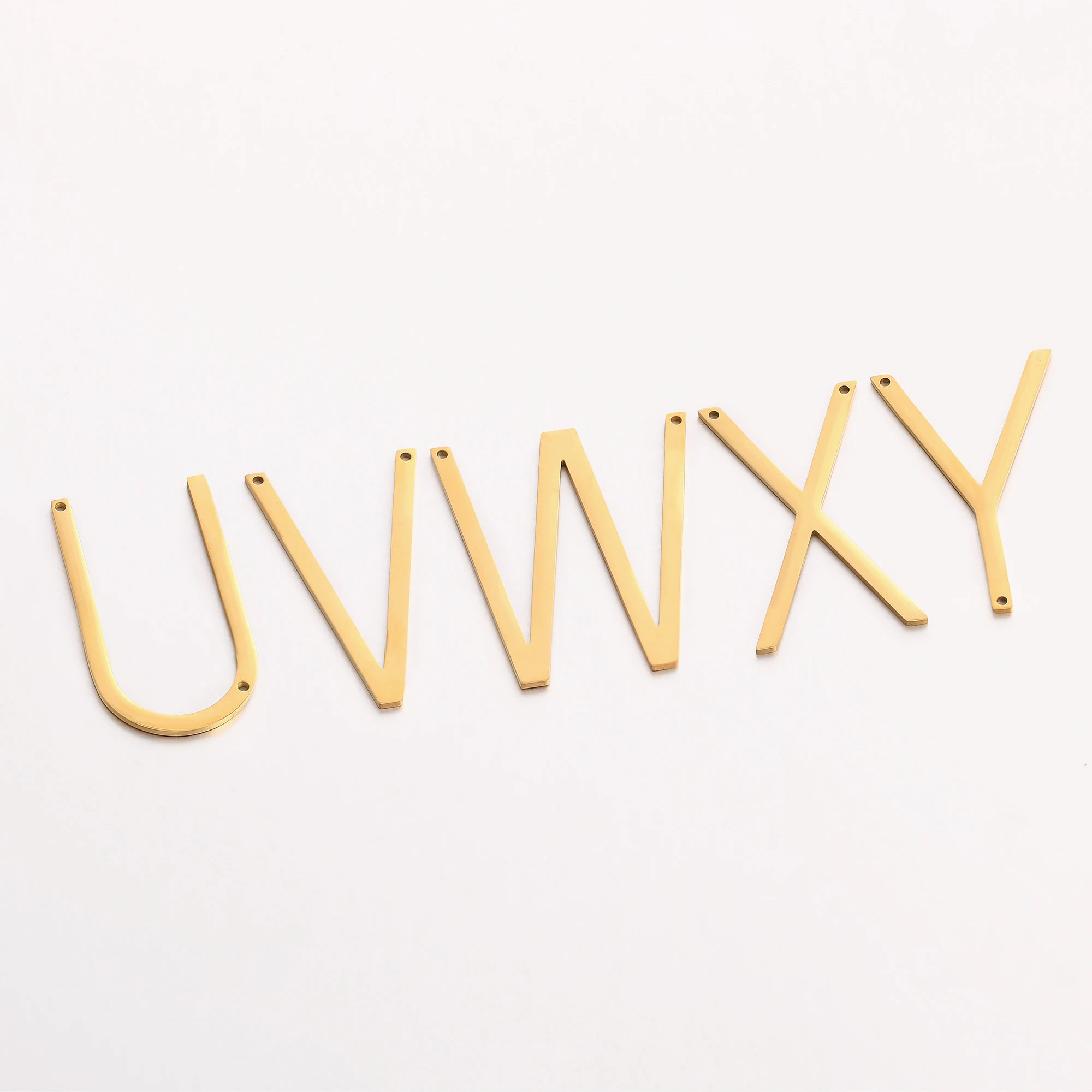 3Pcs Первоначальная подвеска из нержавеющей стали Большие буквы Подвеска A до Z DIY