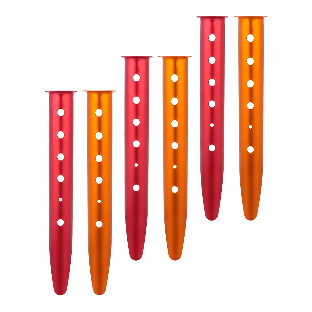 

6PCS Tent Nail Aluminium Alloy Stake Outdoor Travel Tent Sand Ground Accessory
