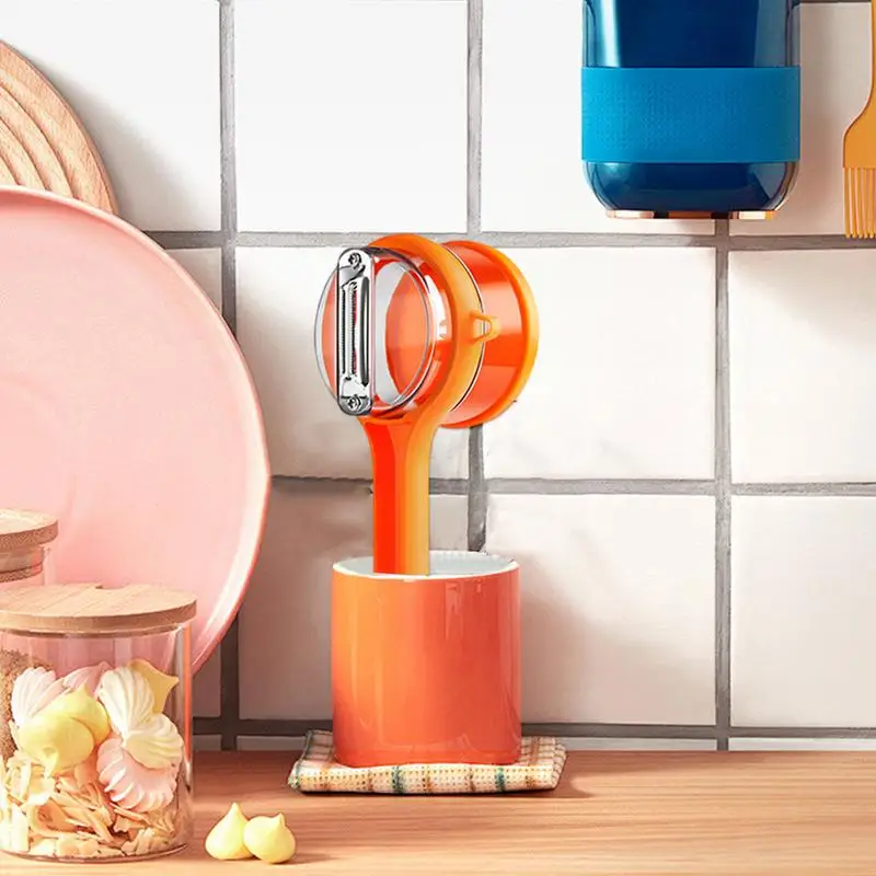 Овощечистка для фруктов с контейнером двухсторонняя резак из нержавеющей стали