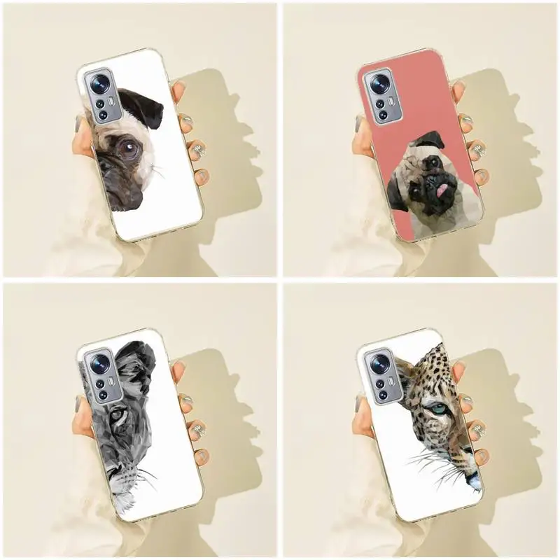 

Tiger And Dog Phone Case For Xiaomi Mi 11 10 12Spro A2 A2lite A1 9 9SE 8Lite 8explorer F1 Poco 12S Ultra Cove