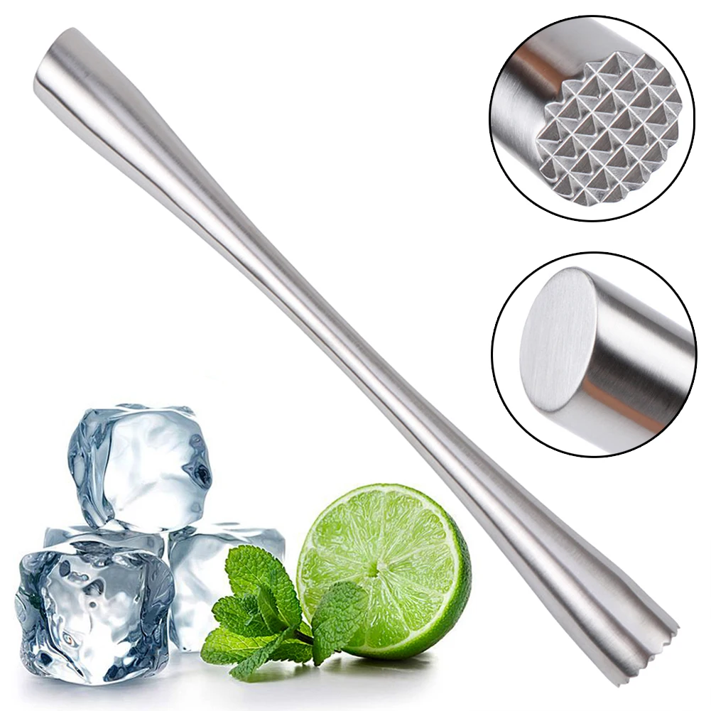 

Stainless Steel Wine Tools Ice Cocktail Swizzle Stick Fruit Muddle Pestle Popsicle Sticks Crushed Ice Hammer Bar Tools