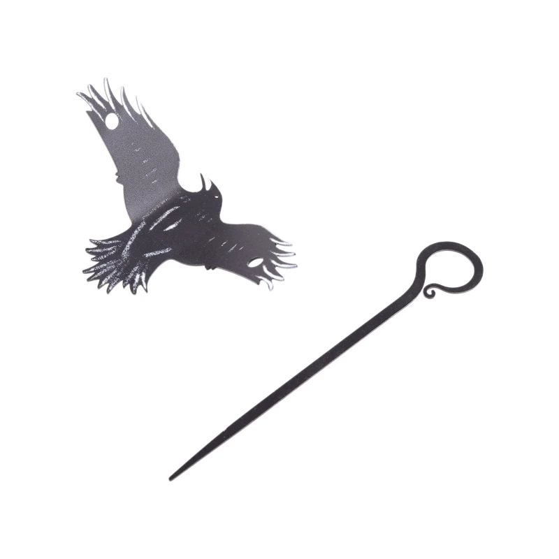 Готическая заколка для волос в виде летучей мыши Красивая Шпилька с черным