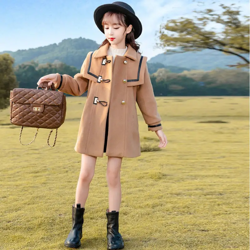 

Fashion Winter Jacket for Girls 9 To 14 Year Luxury Designer Kid Clothes 2023 Korean Children Wool Coat Fur Jacket Spring Autumn