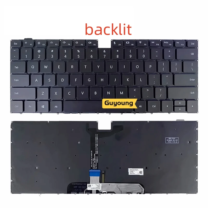 Английская клавиатура США для ноутбука Huawei HBB-WAE9PHNL KLVC-WFE9L WAH9L KLVC-WFH9L с подсветкой