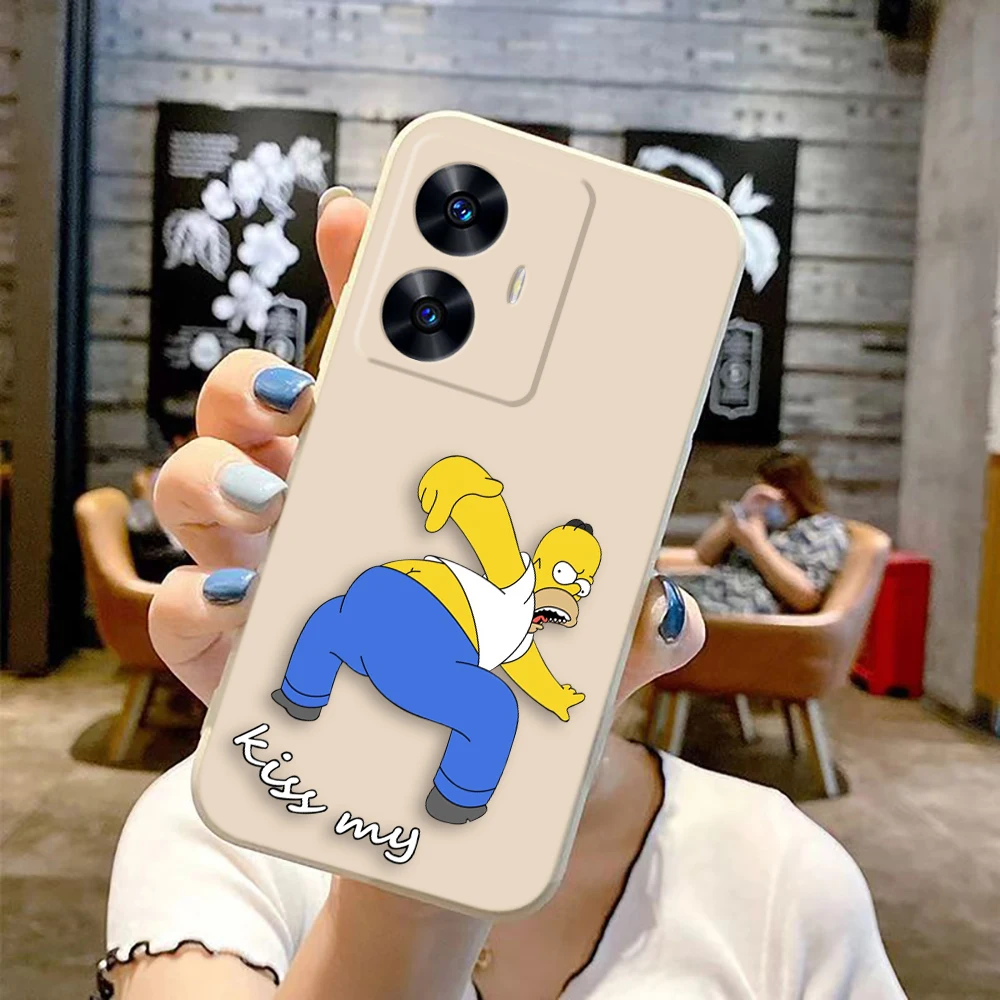 Чехол для телефона Cartoon Funny The S-Simpsons Realme C65 C63 C53 C35 C55 C33 C30 C21Y C20 C12 C11 GT 2 XT NARAO 20 30 50