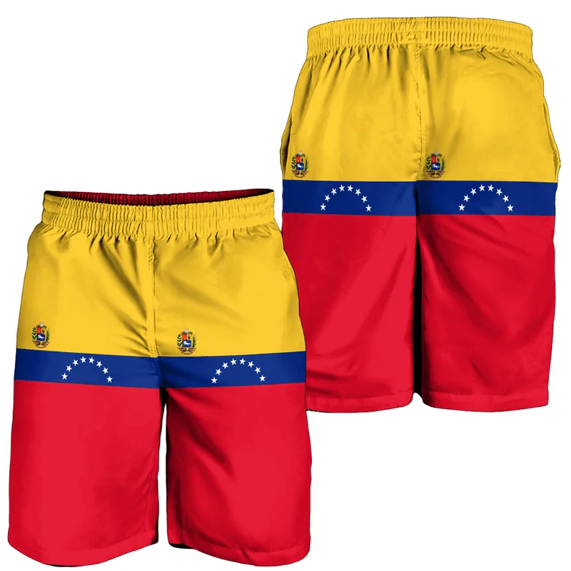 Шорты мужские с принтом флага Венесуэлы повседневные Гавайские пляжные короткие