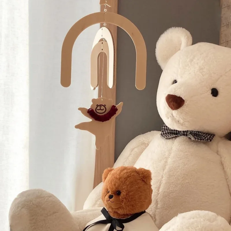 

Dancing Bear Nordic Wood Dance Bear Pendant Windbell Children's Room Wall Handmade Diy Kindergarten Decoration
