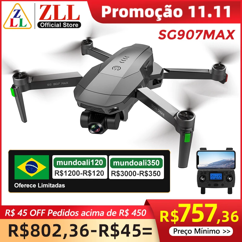 

ZLL SG907 MAX 3-Axis Gimbal Drone SG907 PRO GPS Dron 5G WIFI ESC Camera Drone 4K Professional RC Quadcopter Max Distance 1200m