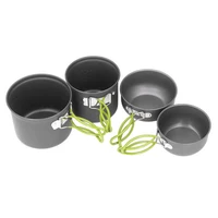 camping pot kit aluminum alloy outdoor camping cookware set folding handle mess kit for 2 to 3 person%c2%a0outdoor adventures hiking