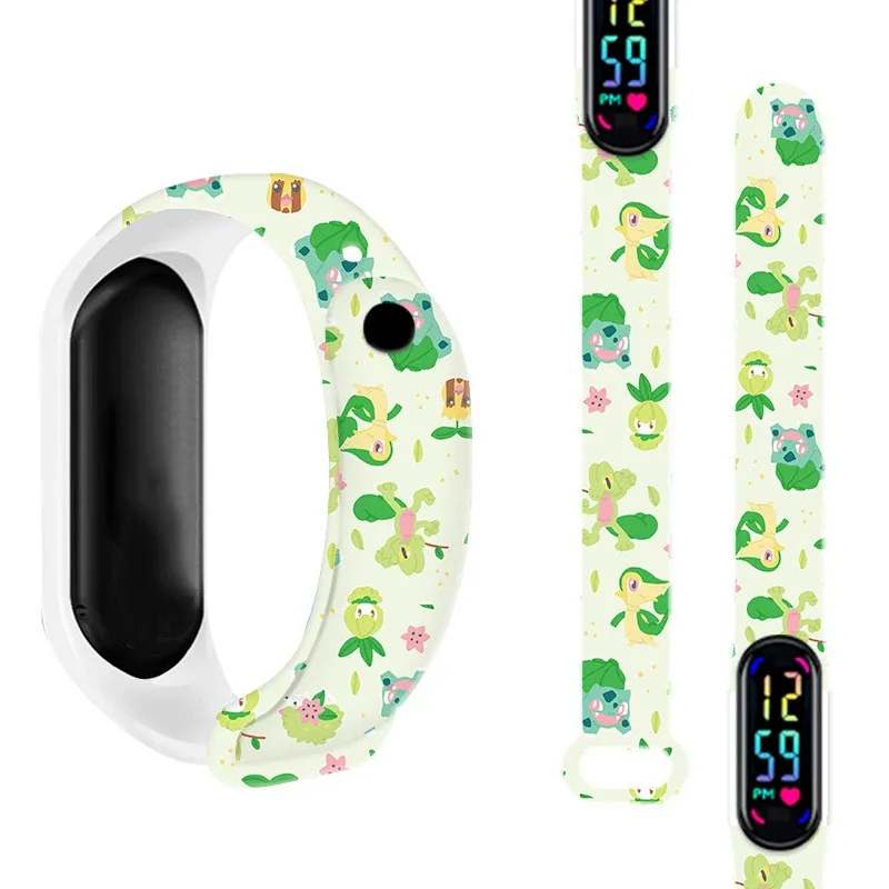 Детские водонепроницаемые часы с сенсорным экраном изображением покемона огня