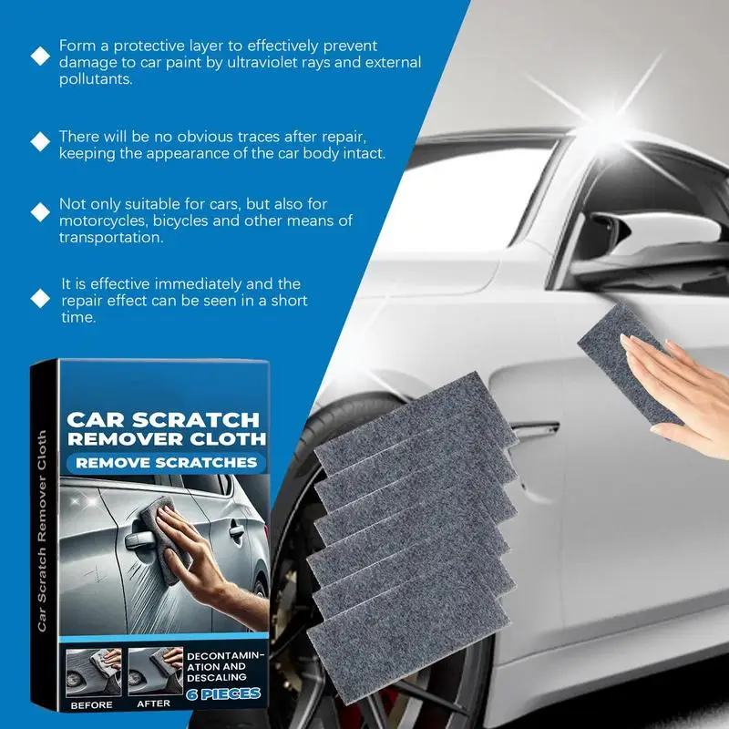 Средство удаления царапин с автомобиля ткань 6 шт. многофункциональное