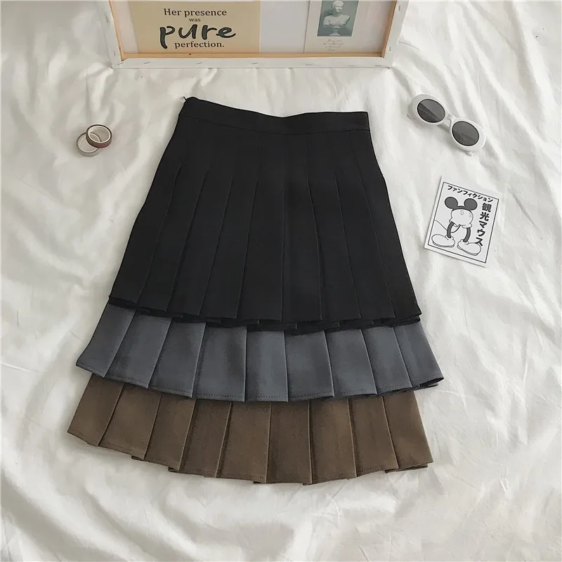 

JK Skirt Preppy A-line Casual Sweet Cute Mini Skirts New Women 2022 Spring Women Pleated Skirt S-2XL High Waist Harajuku