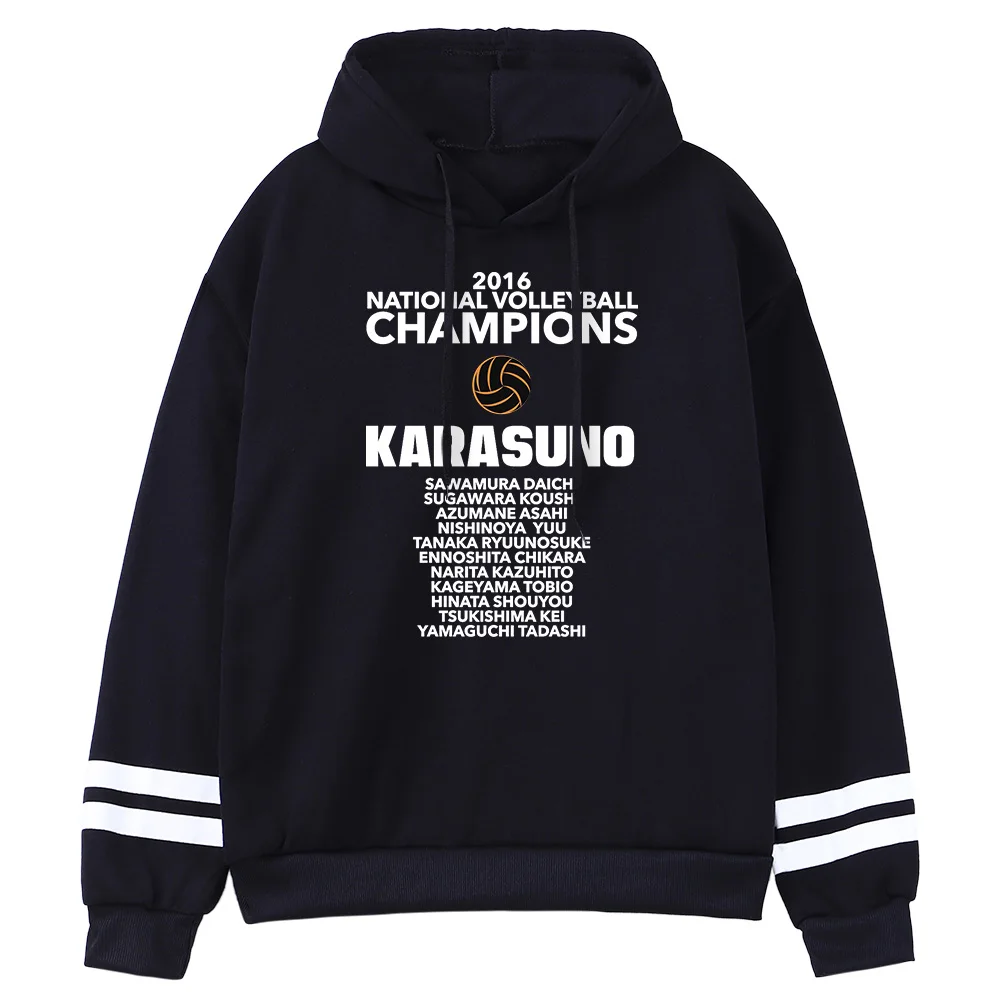 

Karasuno Cartoons Anime Haikyuu Prints Hoodies Unisex Fashion Casual Clothing Loose Harajuku Sweatshirt New Splicing Streetwear