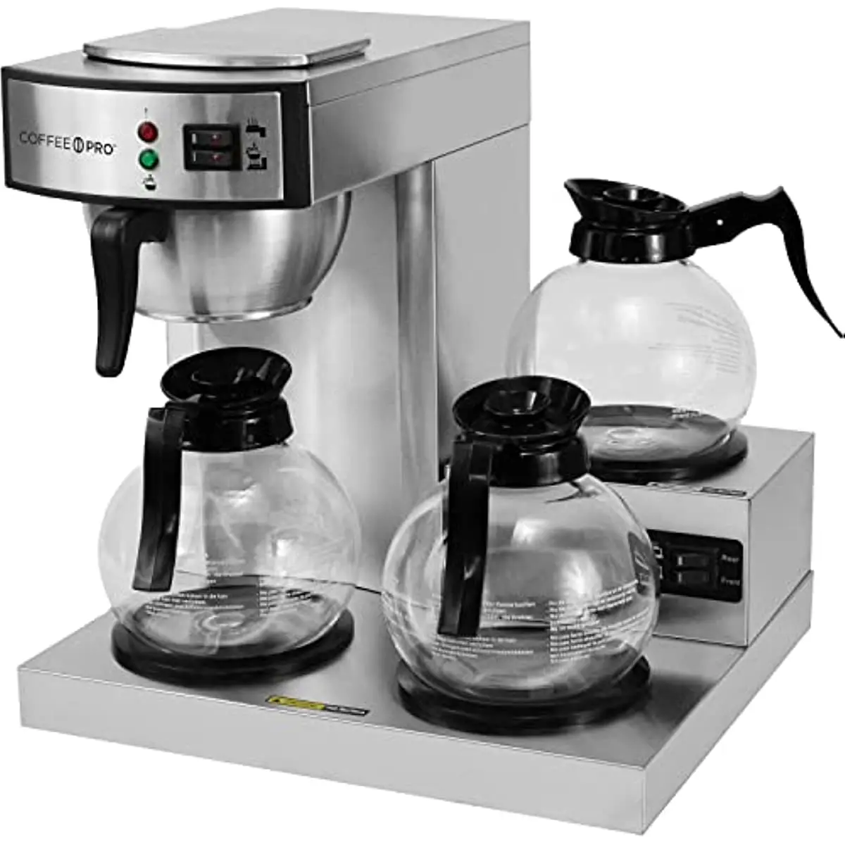

Кофеварка с 3 горелками Coffee Pro CPRLG, 24x16x20 дюймов, серебристая