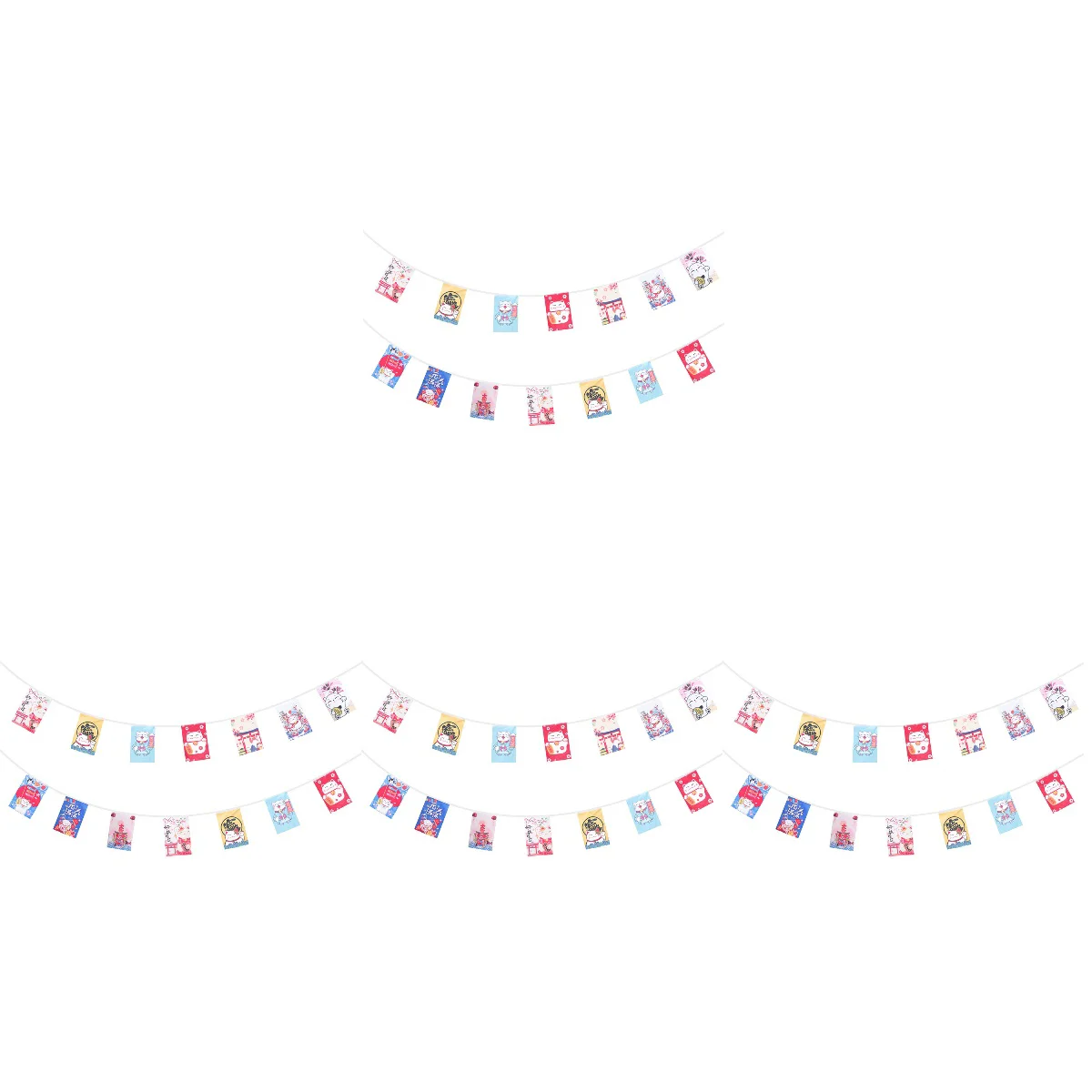 

8 Japanese Style Bunting Banner Restaurant Decoration Bunting Flags