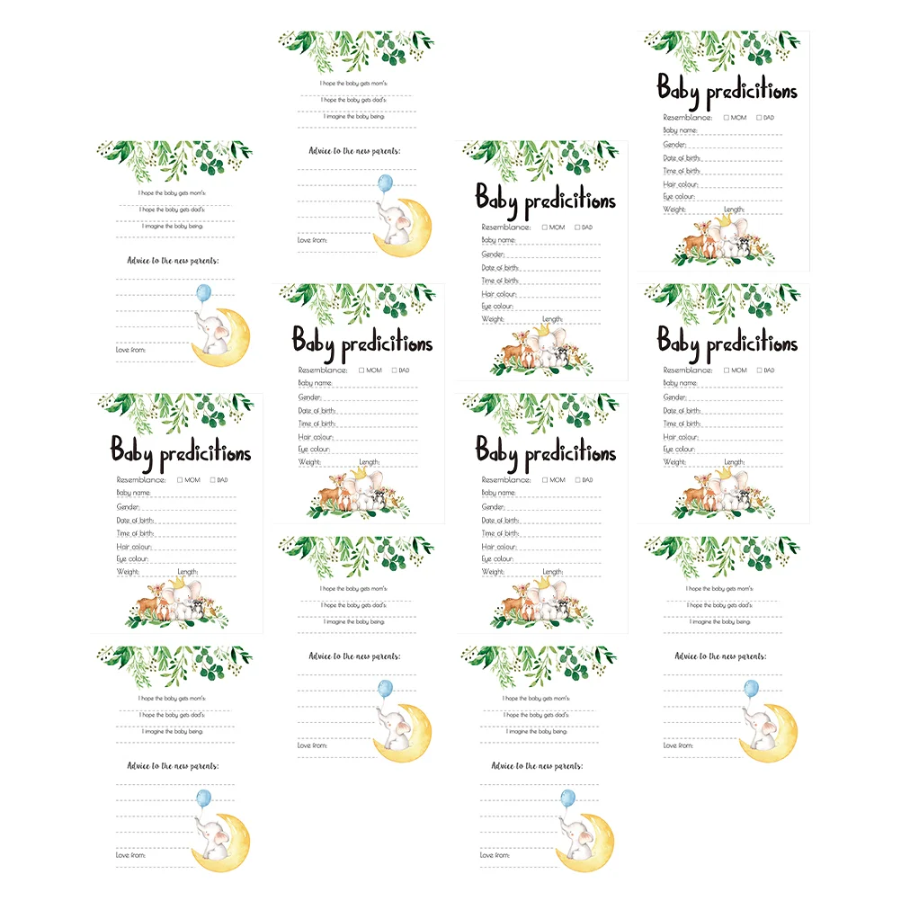 

20pcs Baby Shower Games Baby Prediction Cards Advice Cards Gender Reveal Games