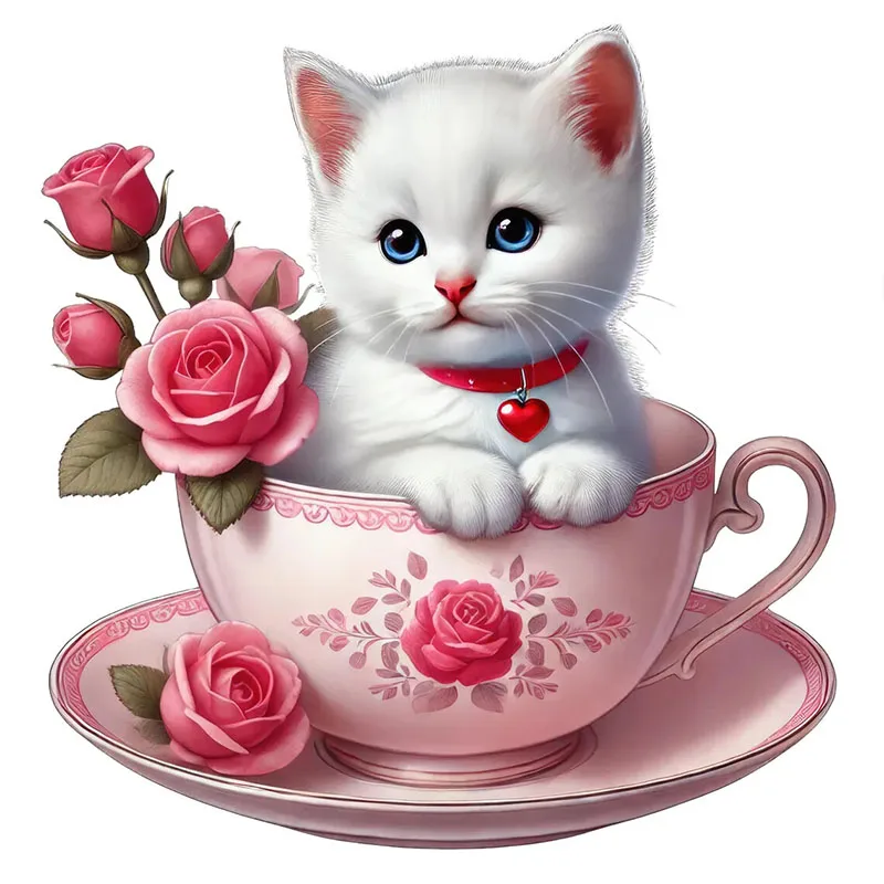 Съемная наклейка на стену с котом из ПВХ