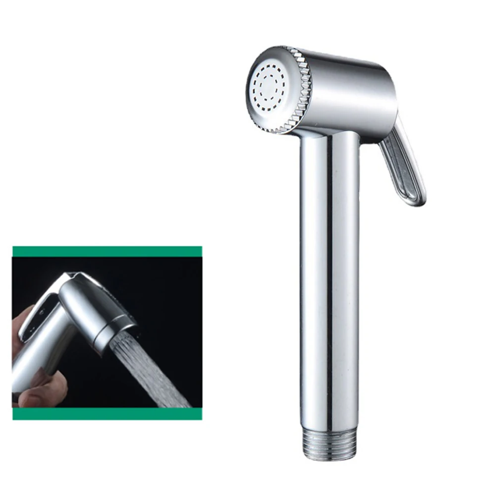 

Chrome ABS Sprayer Handheld Toilet Bidet With Holder Shattaf Spray Bathroom Toilet Bidet Shower Head Nozzle Showerhead Universal