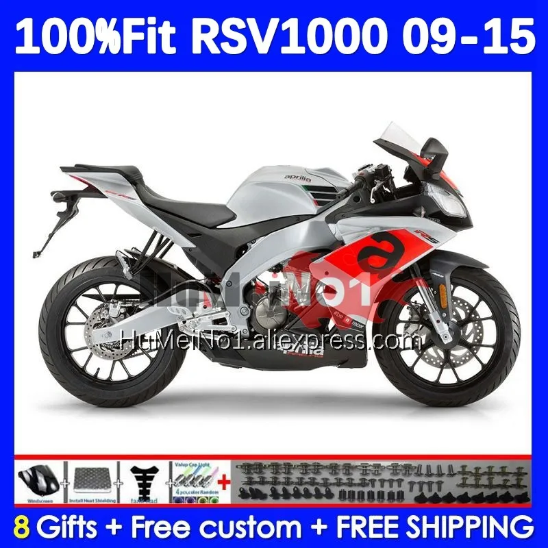 

Injection For Aprilia RSV 1000 R 1000R RSV1000RR 106No.32 RSV1000 09 11 12 13 15 2009 2010 2012 2013 2015 silvery stock Fairings