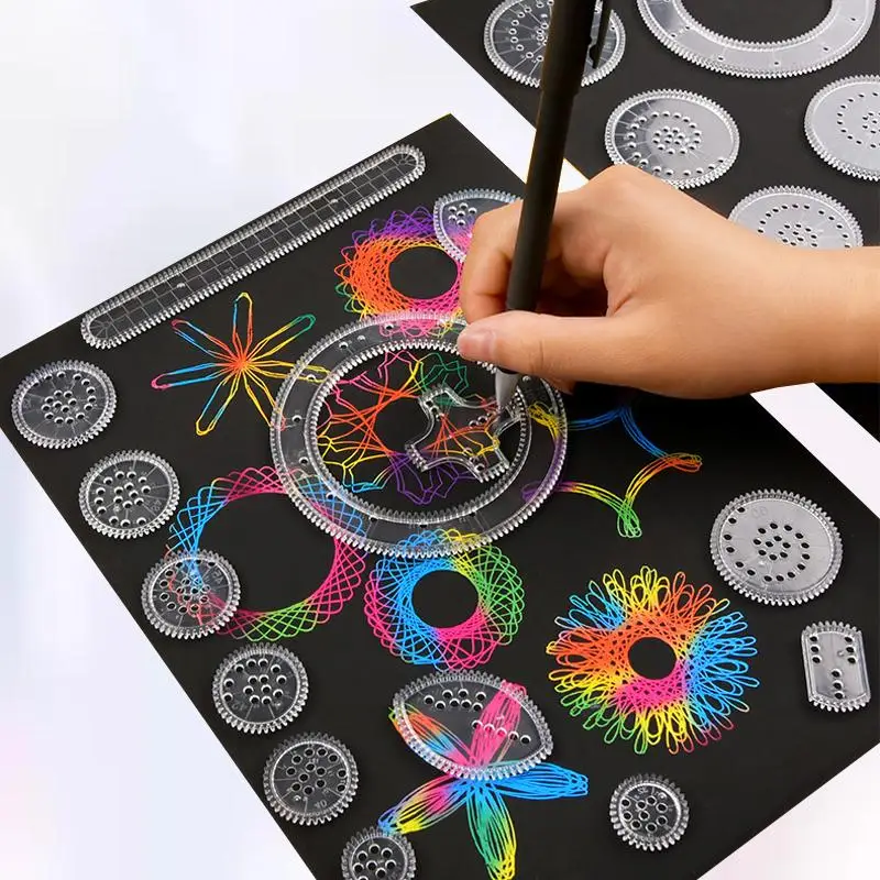 

Create Endless Artistic Designs with the Ultimate Spirograph Drawing Toy Set - Featuring Gears and Wheels for Hours of Creative