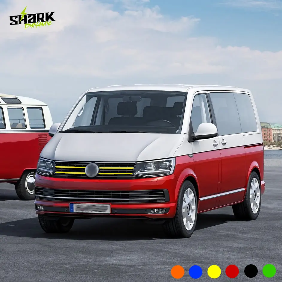

2Pcs Front Bumper Upper Radiator Grille Mesh Trims Insert For VW T6 Transporter Caravelle Car Accessories 2016-2019