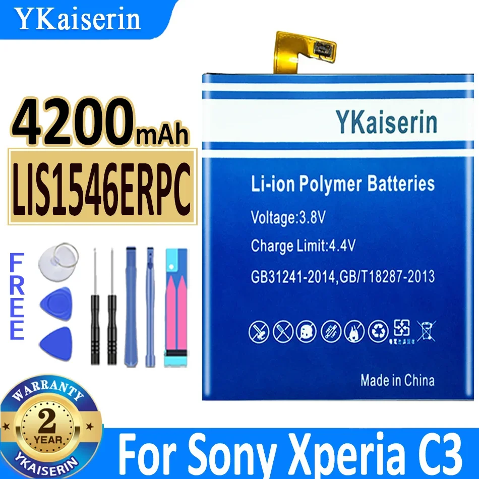

4200mAh YKaiserin Battery LIS1546ERPC For Sony Xperia C3 T3 D2533 M50W D5103 S55T S55U D2502 Phone Bateria +Tracking Number