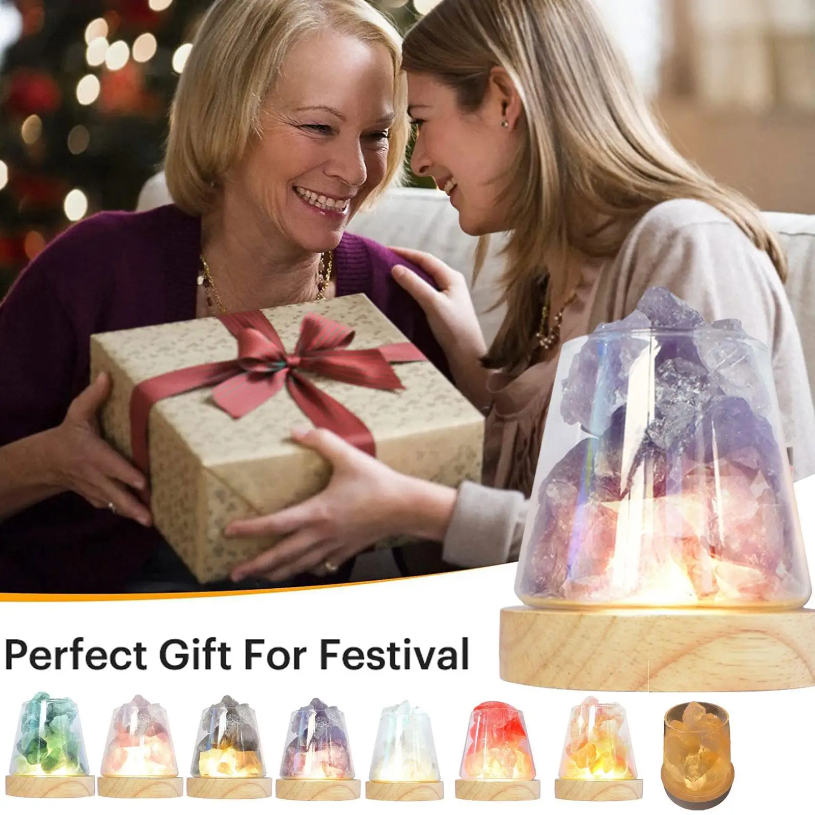 

2022 New Natural Crystals Lamp Electric Aroma Diffuser Mist For Car Office Home Bedroom Decoration Essential Oil Diffuser